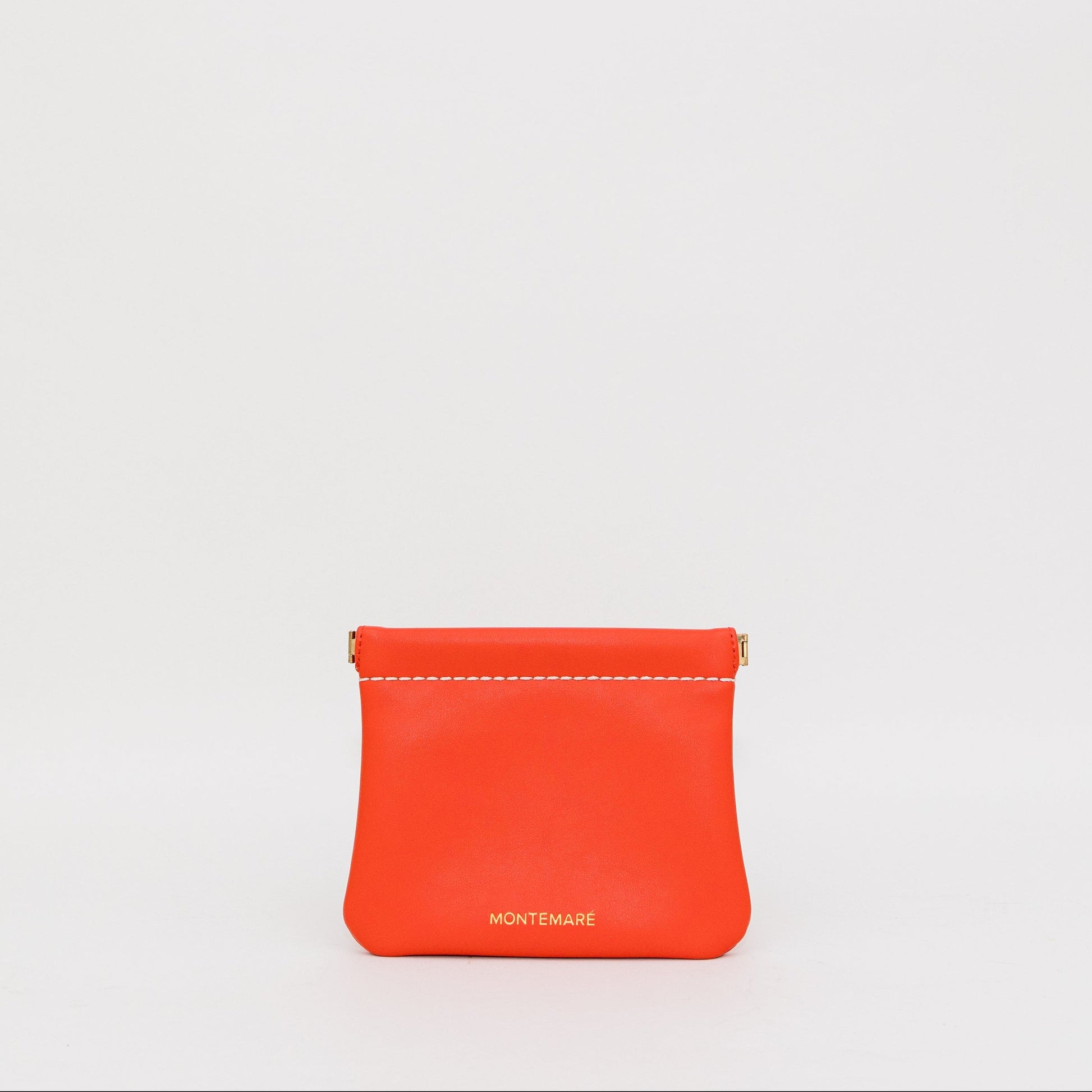 Montemaré Orange Square Pouch on white background