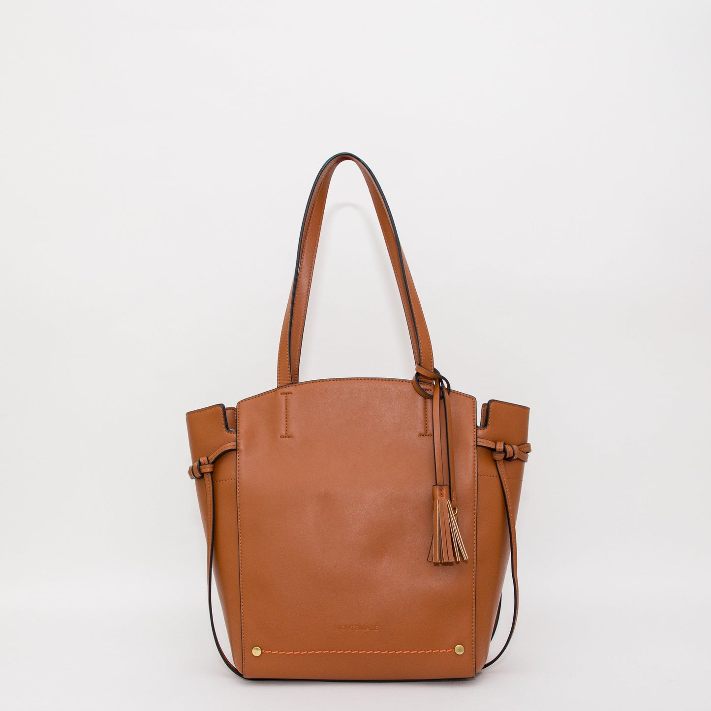 Montemaré Roma Tote in Cognac on white background