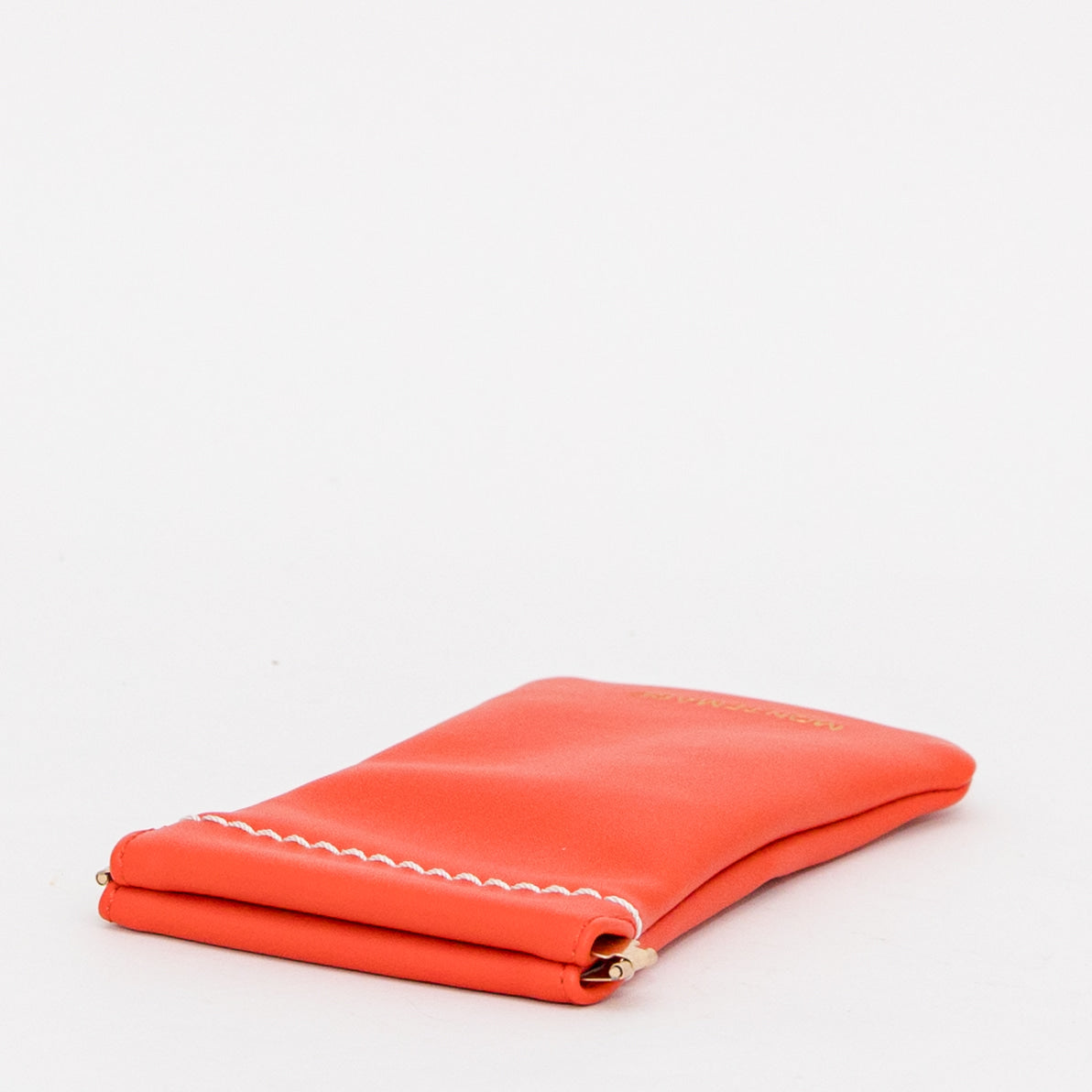 Easy to open, Montemaré Orange Glasses Case with spring-frame closure
