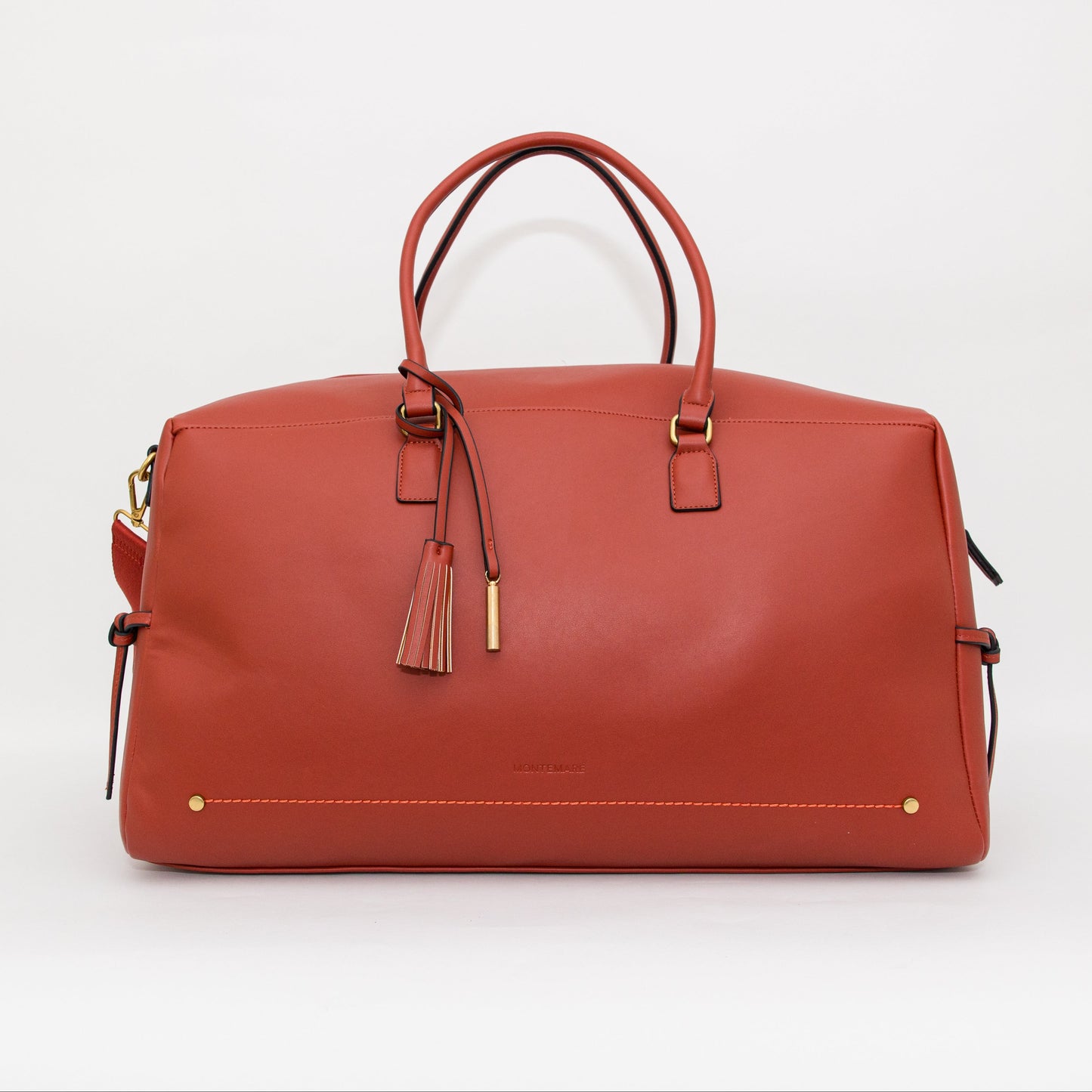 Montemaré Roma Duffel in Terracotta on white background