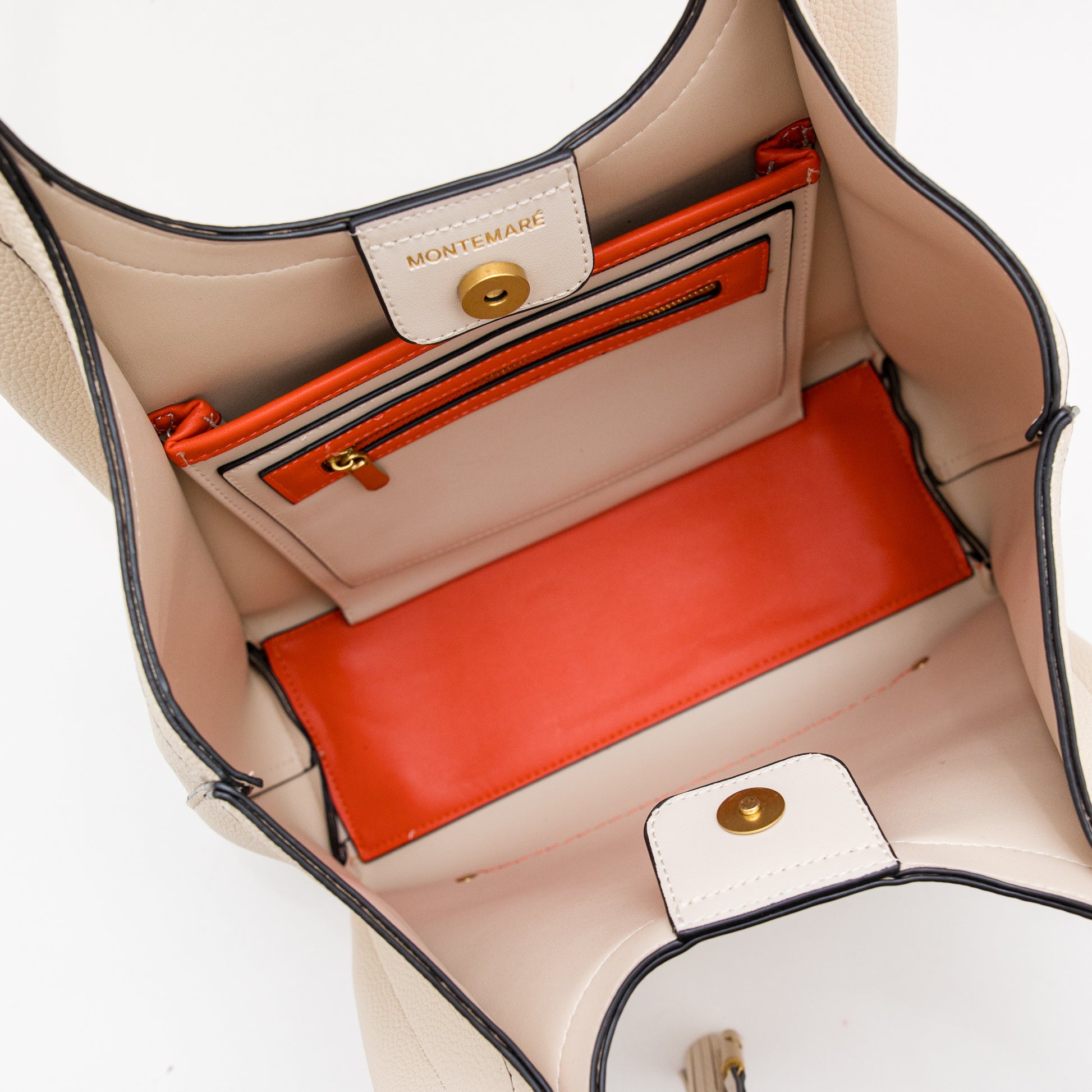Montemaré Sedona Tote interior with orange trim