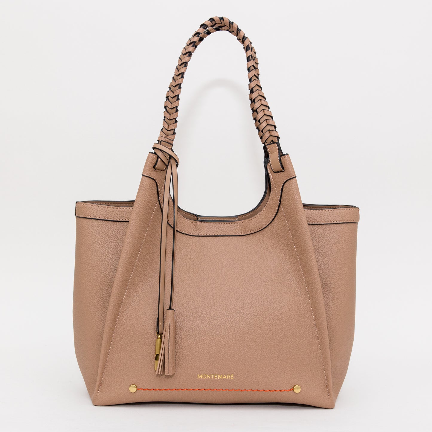 Montemaré Sedona Tote in Latte with signature whistle tassel