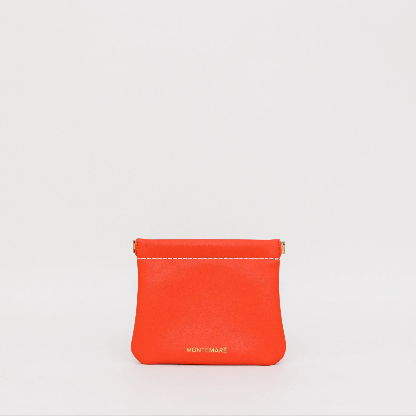 Montemaré Orange Square Pouch on white background